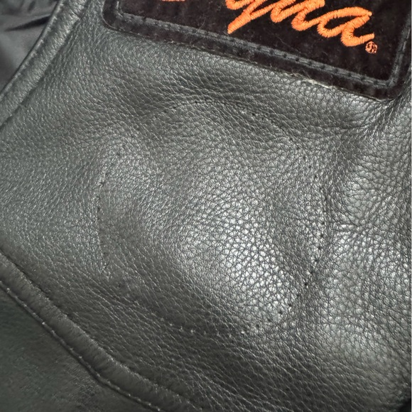 ITALIA LEATHER CUT Biker Jacket with patches (see description) - Picture 5 of 7